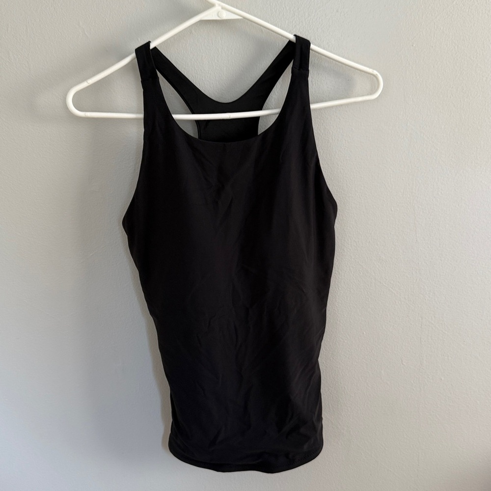 CALIA Women’s High Support Cross Back Tankini in Black - size M